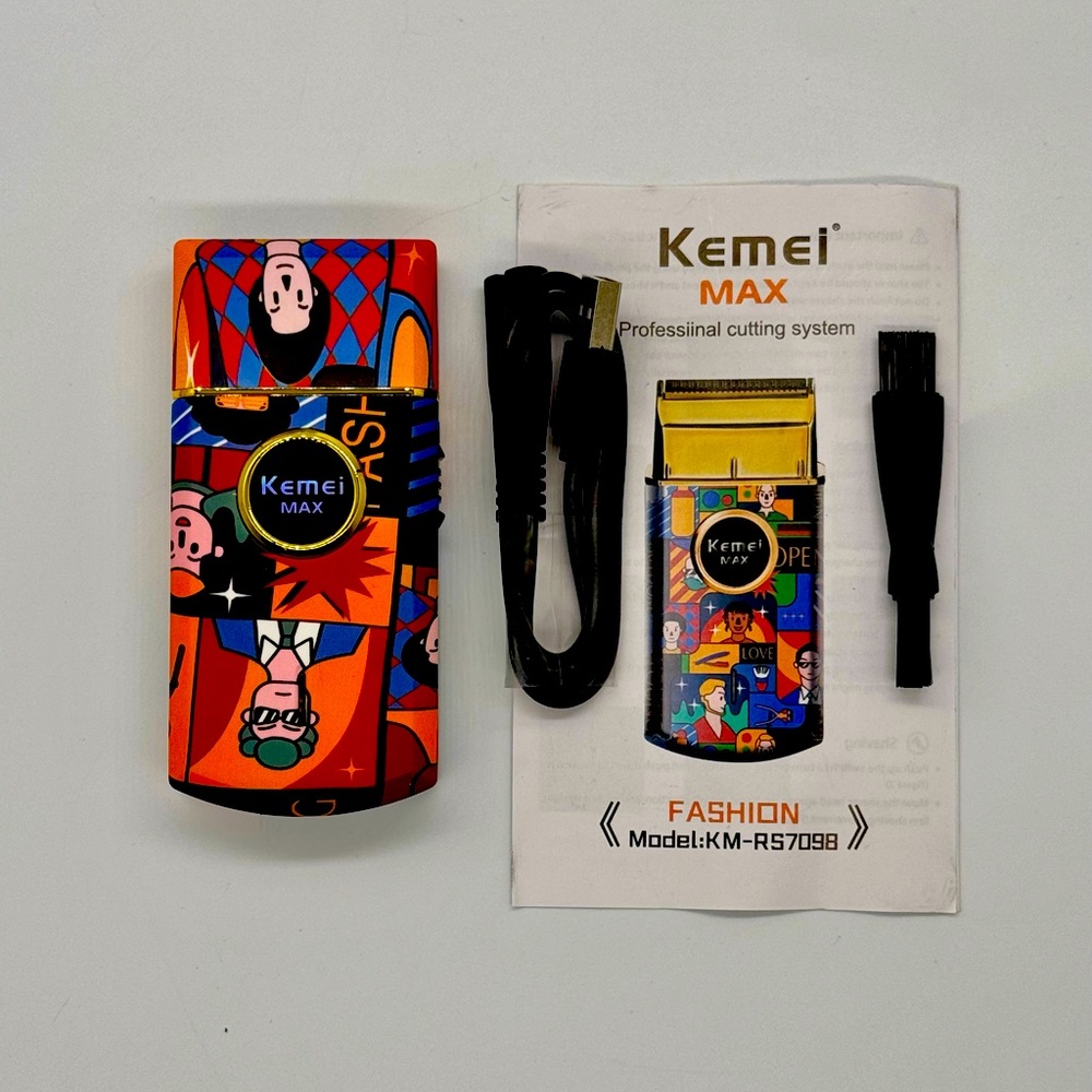 KK-A2 Hair Clippers & Trimmers Kit + Kemal Max Graffiti Designed Shaver